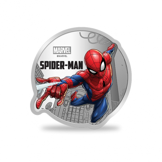 MMTC PAMP 31.10 GMS SPIDER MAN COLOUR 999.9 SILVER COIN WITH BOX