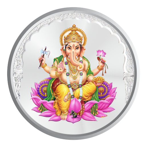 SILVERA 1 GM LORD GANESH 999.0 SILVER COIN IN BOX